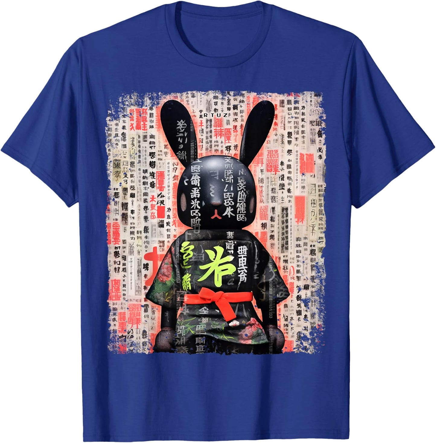 Hip Hop Y2K Vintage Hipster Hare Streetwear Bunny Samurai T-Shirt - T-Shirt | Royal