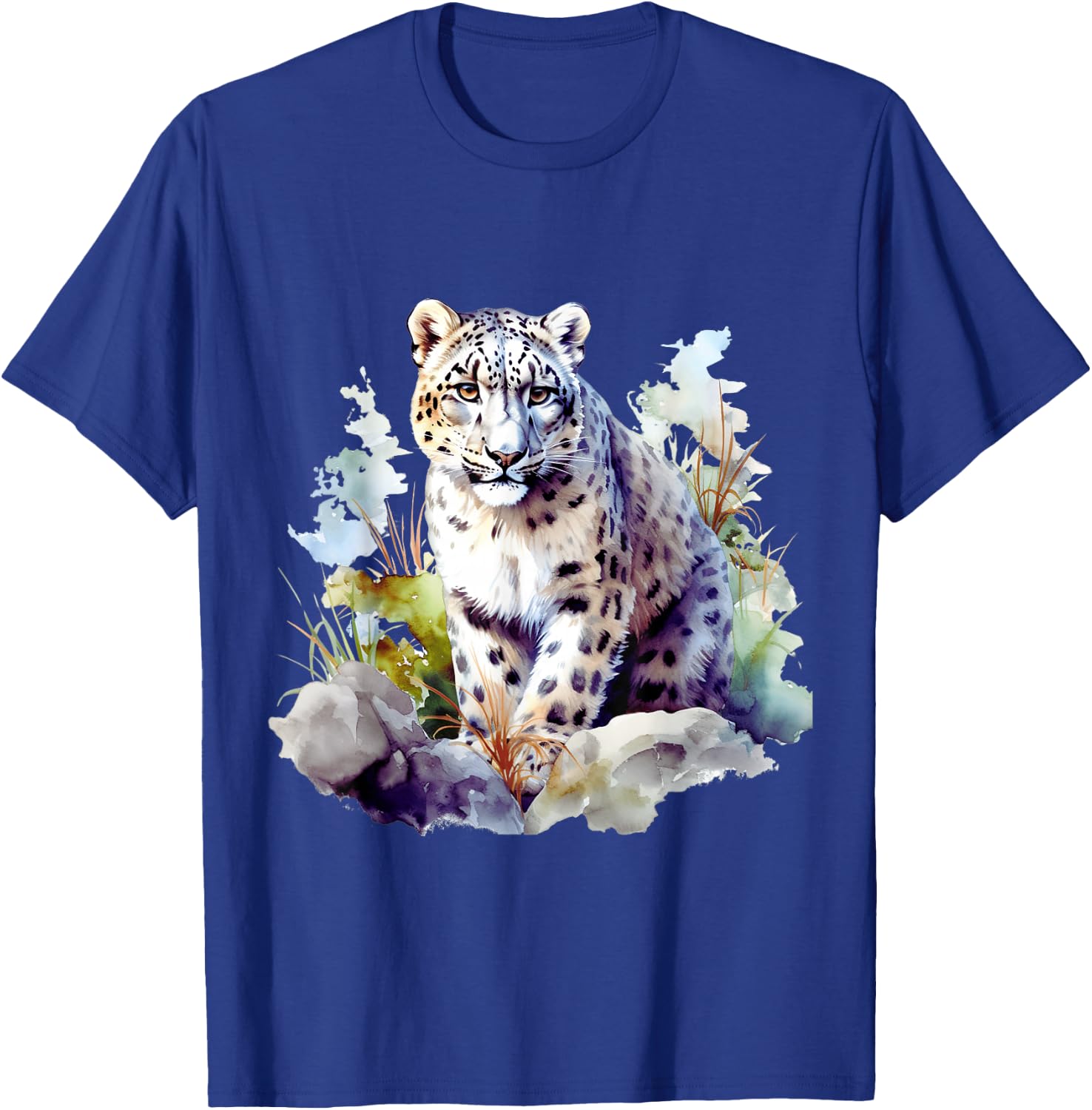Schneeleopard Winter Mountain Big Cat Wildlife T-Shirt - T-Shirt | Royal