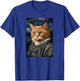 Funny Cat Art Painting Lover cats kitty kitten Starry Night T-Shirt - T-Shirt | Royal