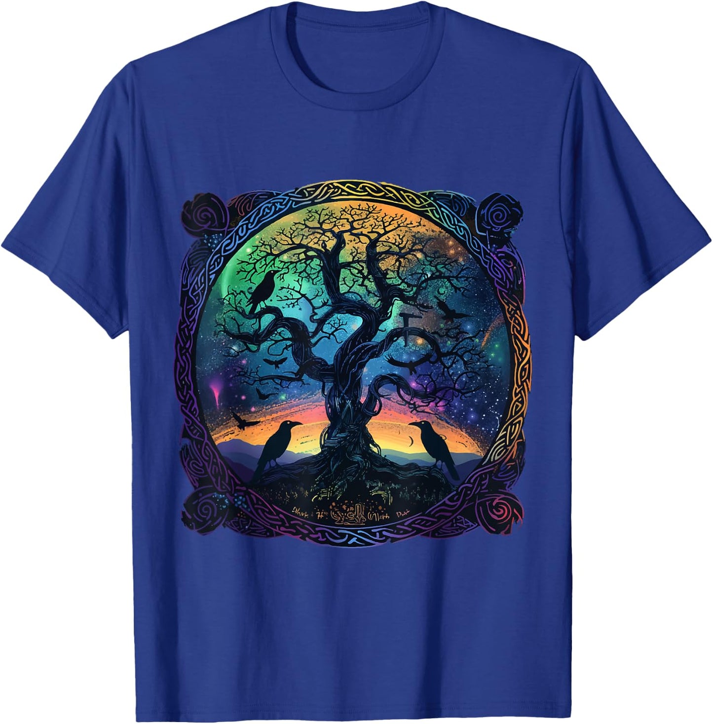 Hugin & Munin Raben Odins Wikinger Baum des Lebens T-Shirt - T-Shirt | Royal