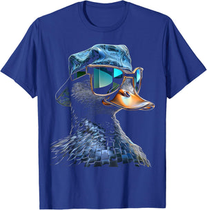 @n!mal Duck Fantasy Pixel Tierkunst Grafik Motiv Ente Schwarz S EU 37.5 T-Shirt - T-Shirt | Royal