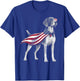 German Shorthaired Pointer 4th of July US American Flag Dog T-Shirt - T-Shirt | Royal