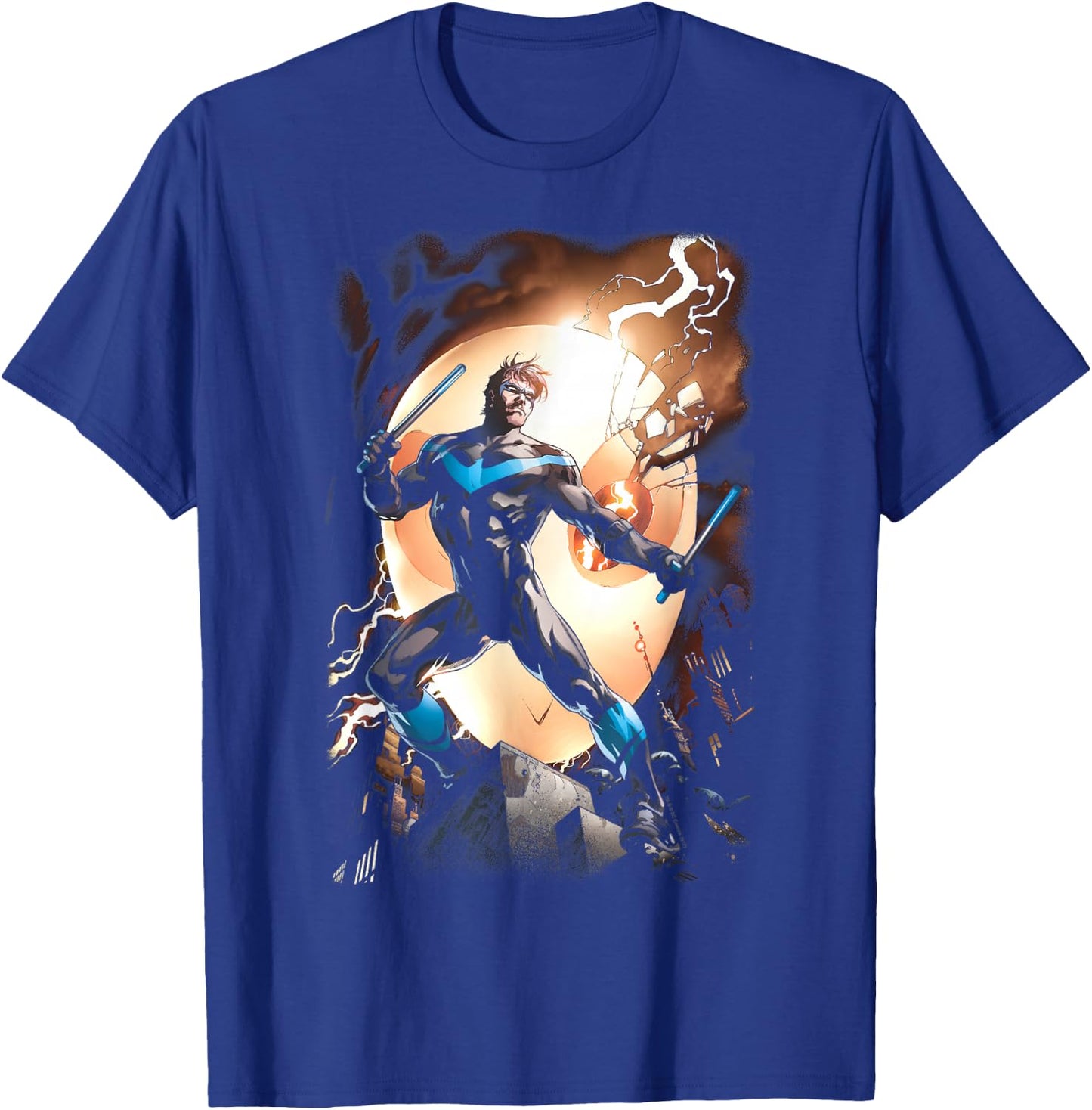 Batman Nightwing Against Owls T-Shirt - T-Shirt | Royal
