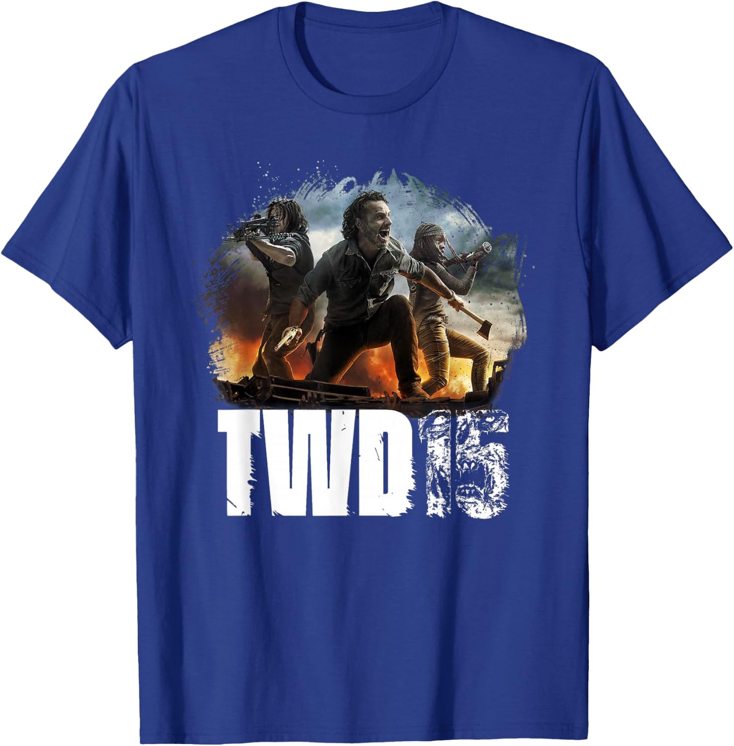 The Walking Dead Group Action Pose T-Shirt - T-Shirt | Royal