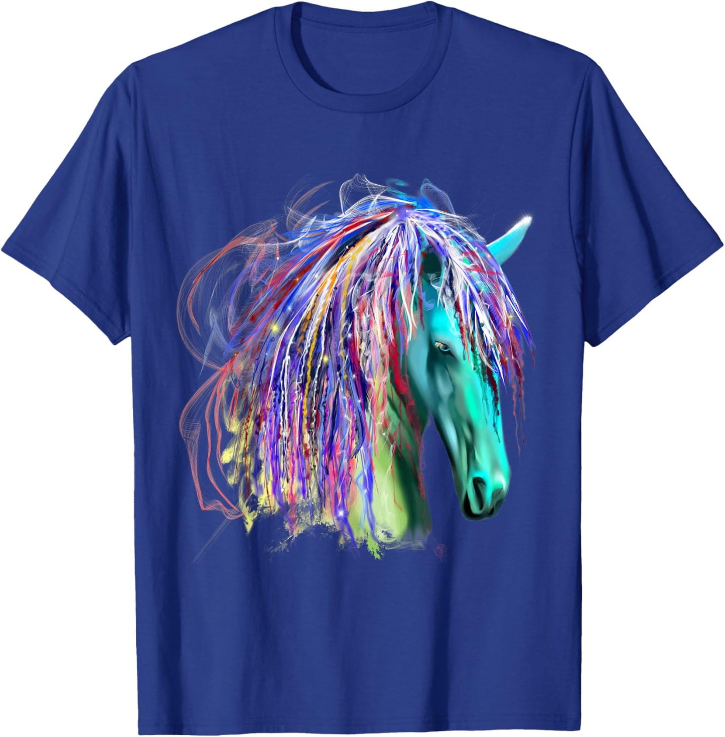 Colorful Rainbow Horse Head Shirt T-Shirt - T-Shirt | Royal