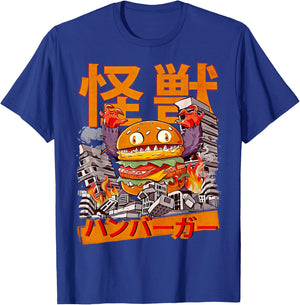 Kaiju Burger Japanese Anime Monster Hamburger Cheeseburger T-Shirt - T-Shirt | Royal