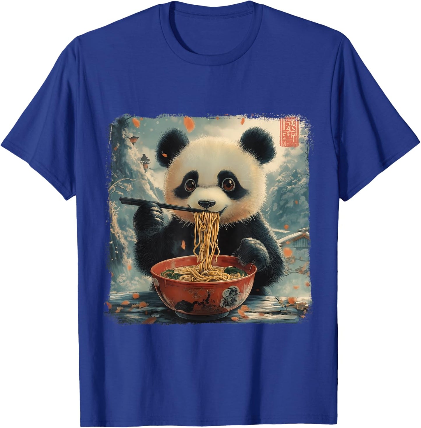 Panda Ramen Japanese Noodle Anime Manga Kawaii Sweet Otter , Black, S T-Shirt - T-Shirt | Royal