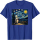 Cute Van Gogh Hedgehog Starry Night Funny Women & Men T-Shirt - T-Shirt | Royal