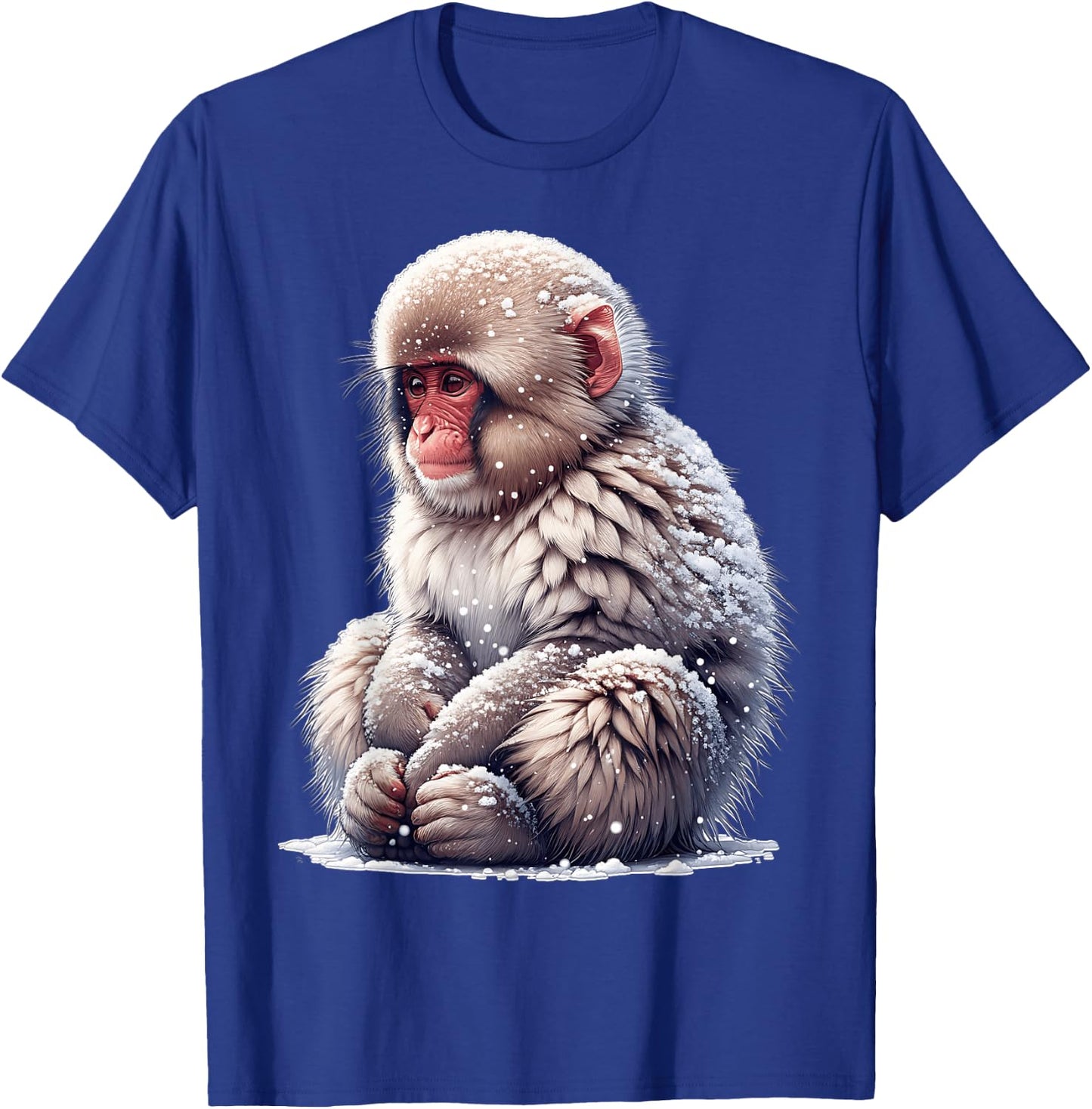Snow Monkey Design T-Shirt - T-Shirt | Royal