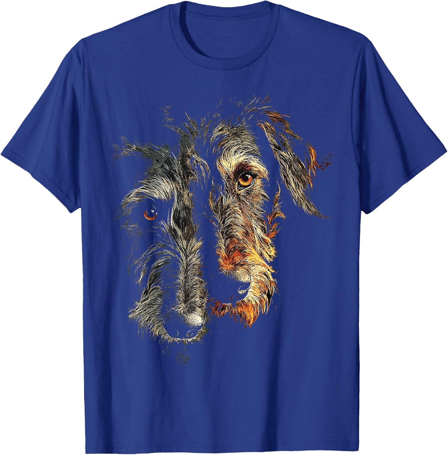 Irish Wolfhound Dog Graphic Pet Illustration Irish Wolfhound T-Shirt - T-Shirt | Royal