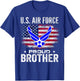 U.S Air Force Proud Brother With American Flag Gift Veteran T-Shirt - T-Shirt | Royal