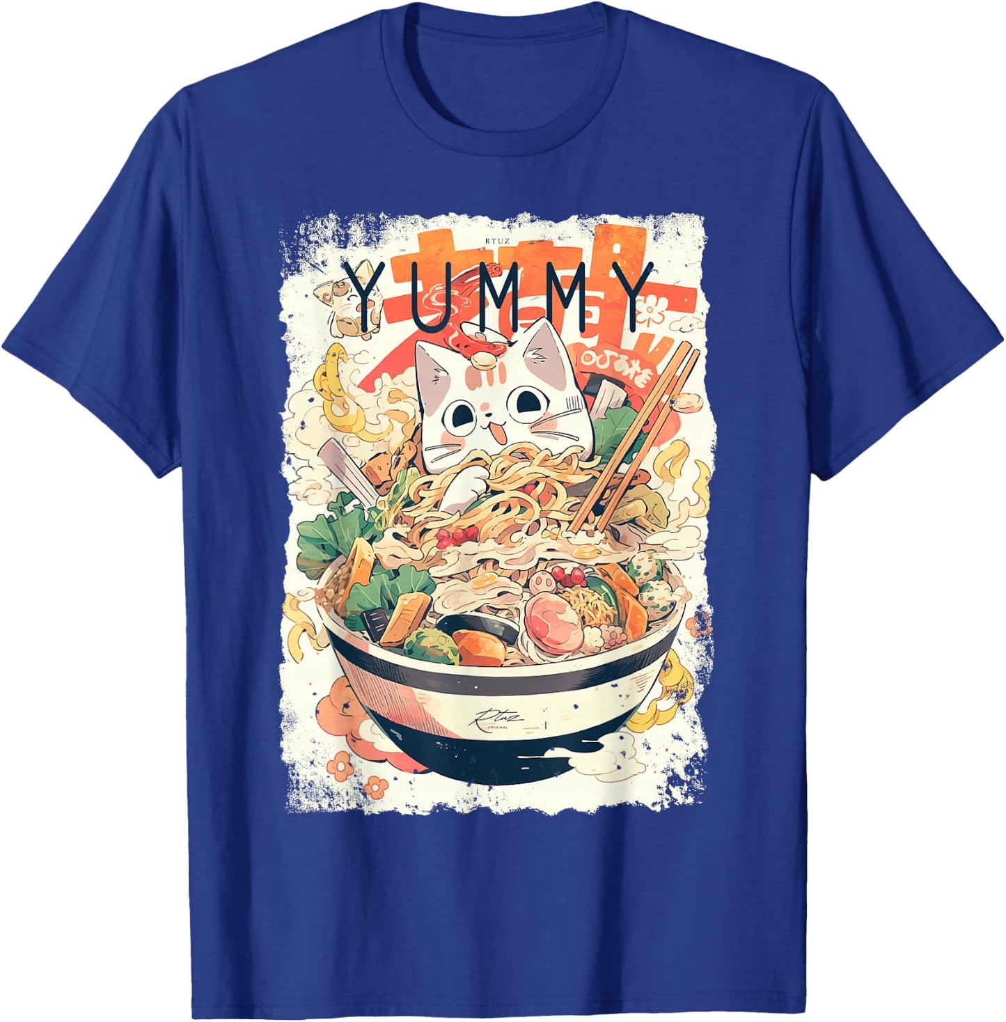 Ramen Nudeln Katze Japan Y2K Kawaii Retro Katzen Manga Anime T-Shirt - T-Shirt | Royal