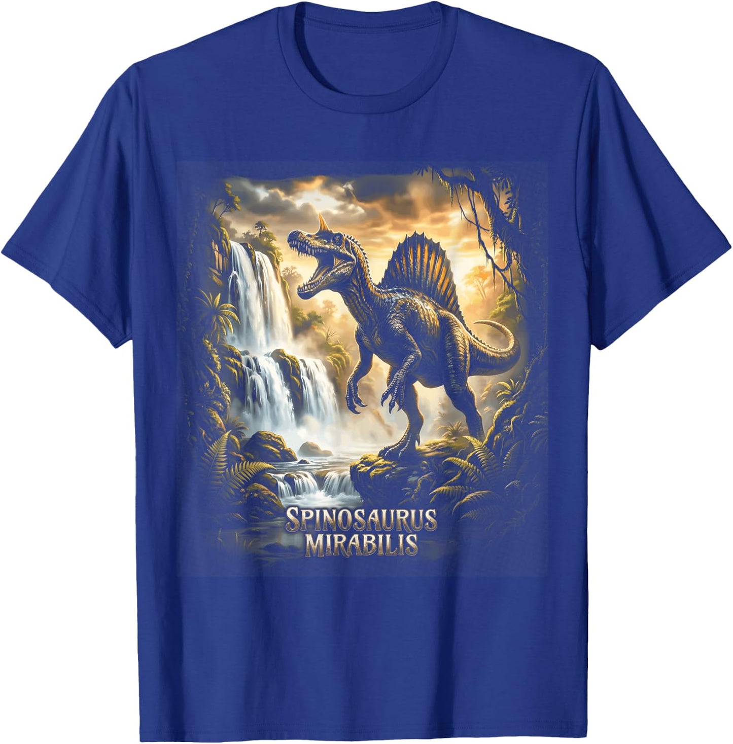 Spinosaurus Mirabilis Prehistoric Dinosaur T-Shirt - T-Shirt | Royal