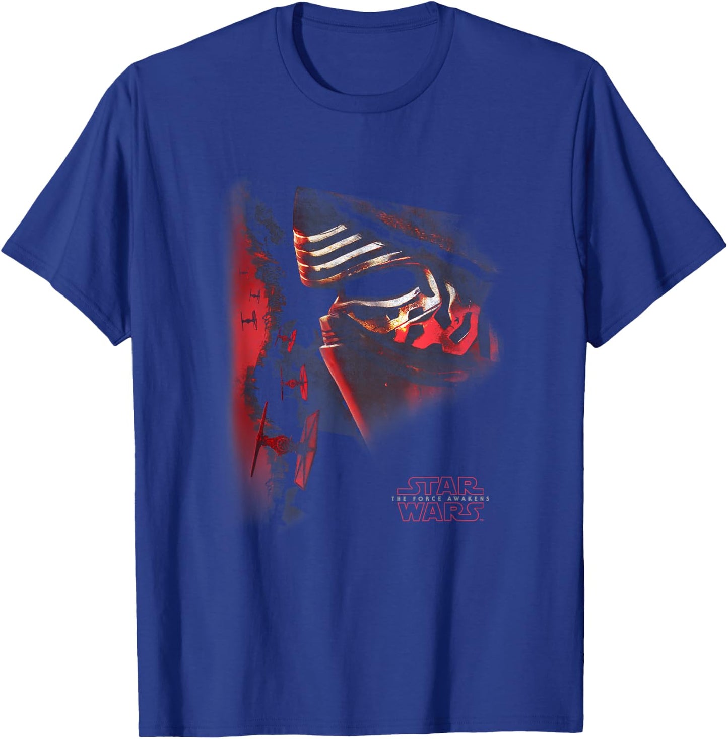 Star Wars The Force Awakens Kylo Ren Epic Big Face Portrait T-Shirt - T-Shirt | Royal