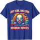 Vintage Just Girl Who Loves Horror Movies Clown Halloween T-Shirt - T-Shirt | Royal