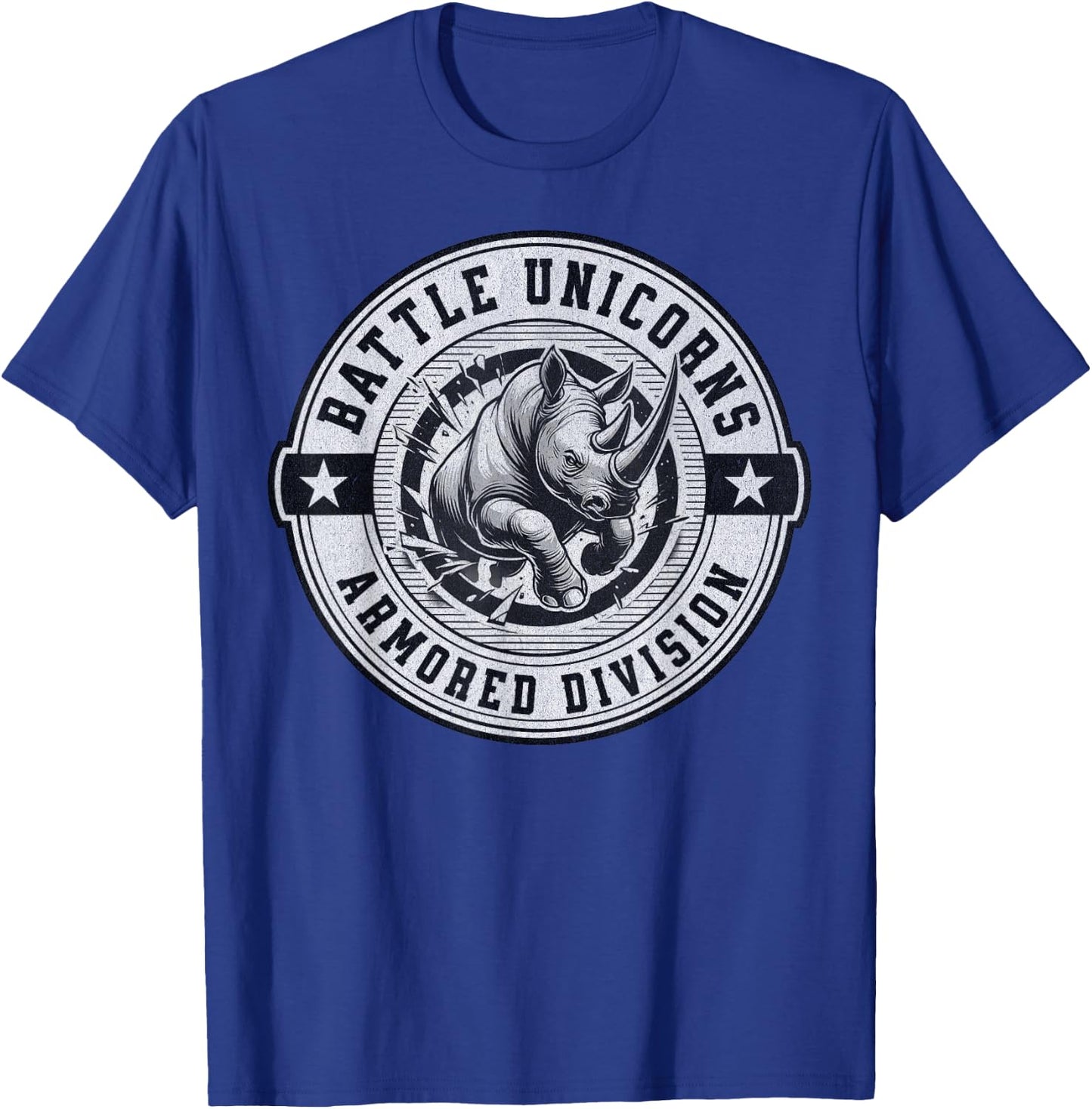 Unicorn Design- Adults or Kids- Battle Unicorns Rhino -Funny T-Shirt - T-Shirt | Royal
