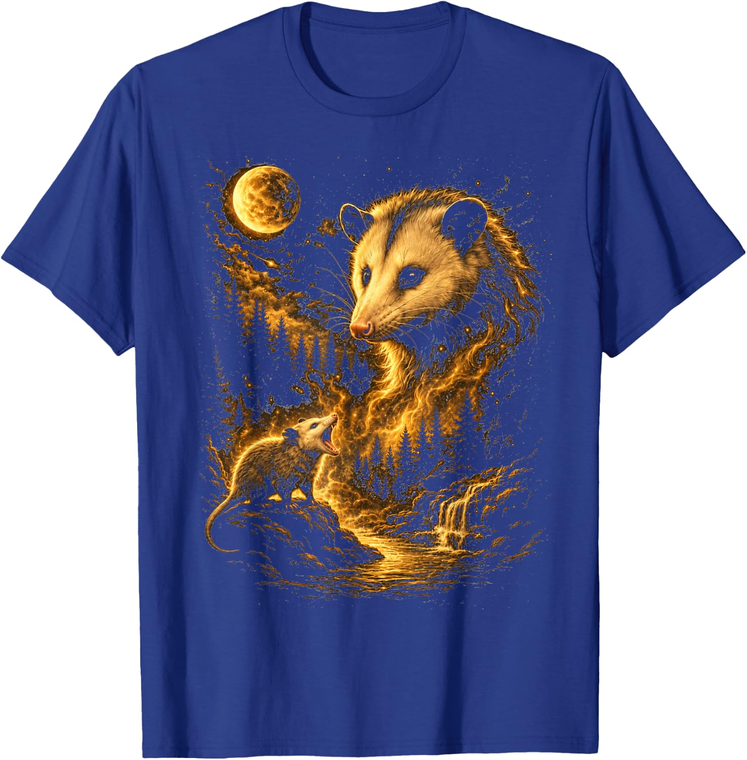 Opossum Boys Men Nature Animal Vintage Possum T-Shirt - T-Shirt | Royal