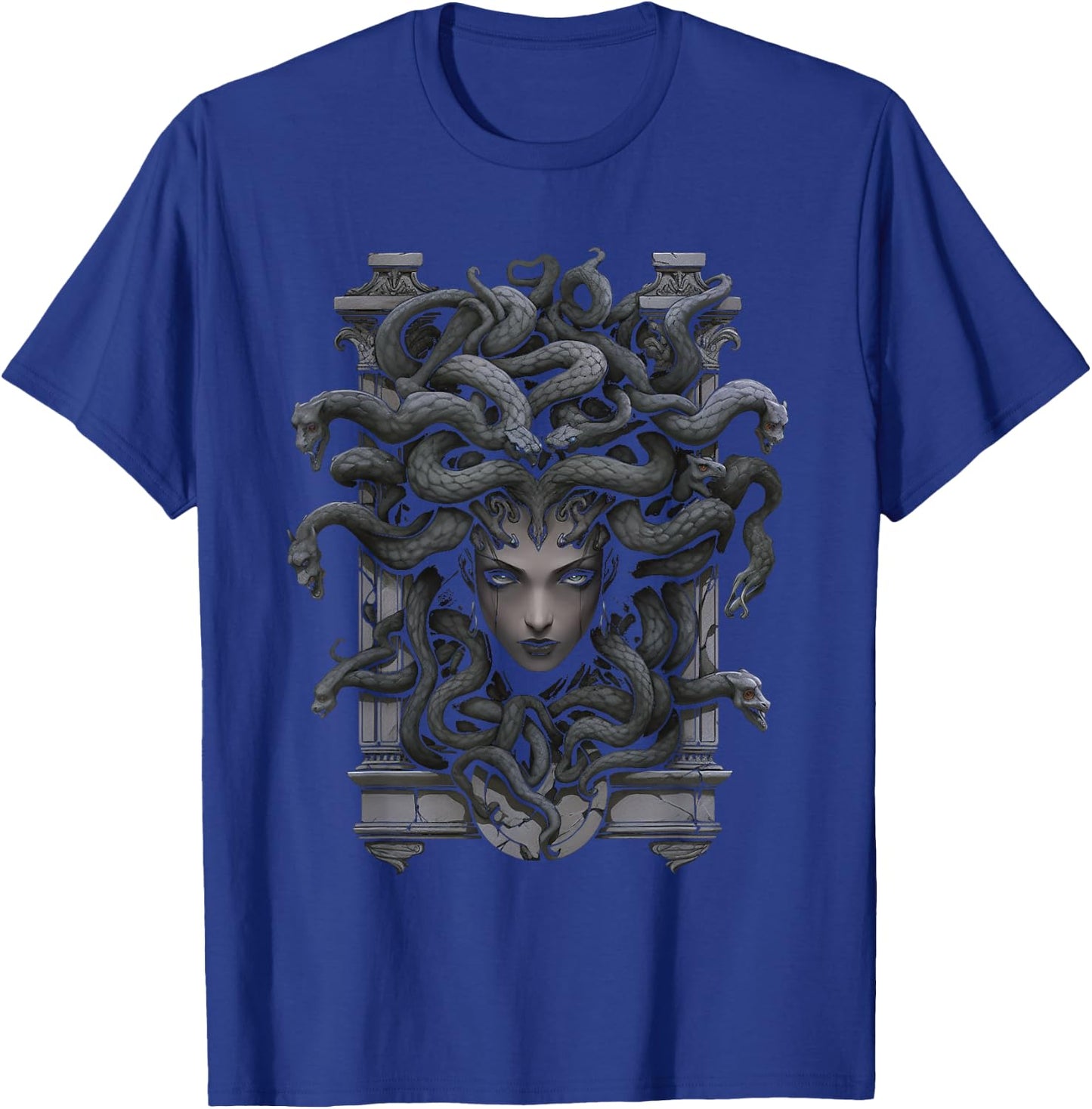 Medusa Head Greek Mythology Ancient Snake Hair T-Shirt - T-Shirt | Royal