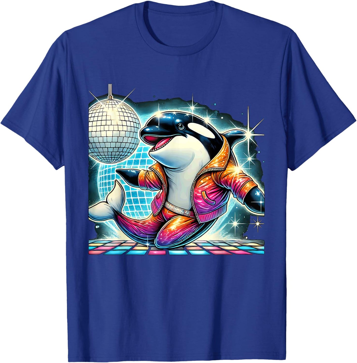 Aesthetic Orca Disco T-Shirt - T-Shirt | Royal