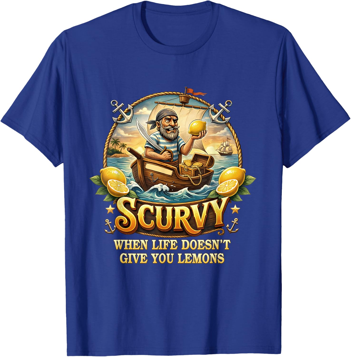 Ship Sailing T-Shirt - T-Shirt | Royal