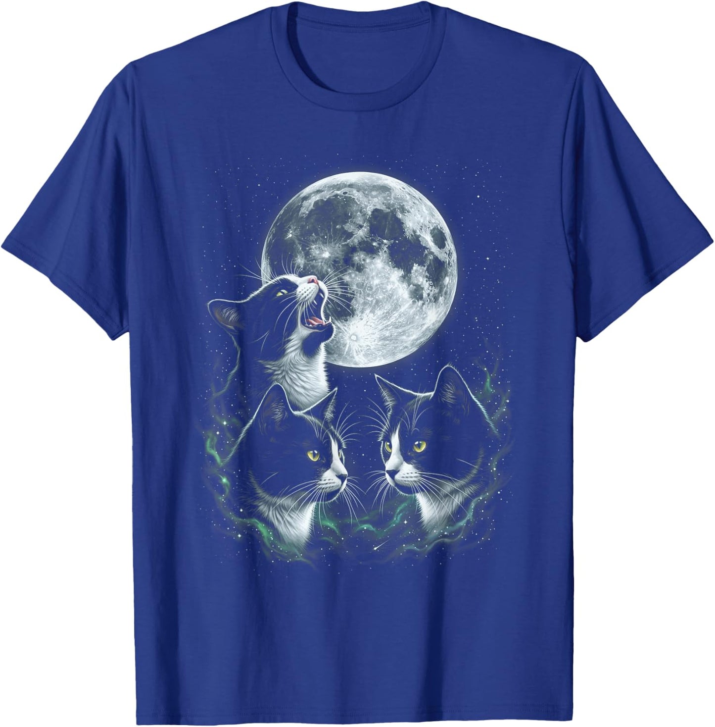 Howling At The Moon Tuxedo Cats T-Shirt - T-Shirt | Royal