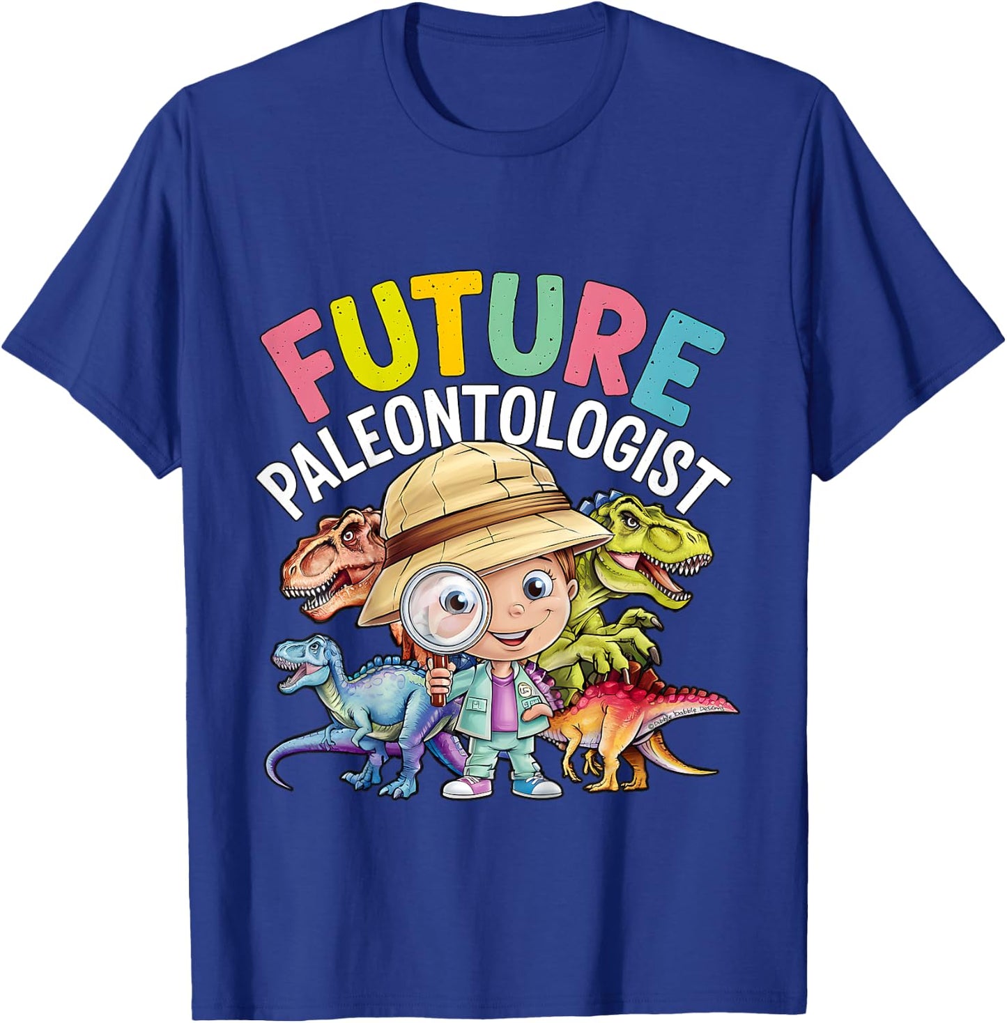 Cute Dinosaur Expert Future Paleontologist T-Shirt - T-Shirt | Royal