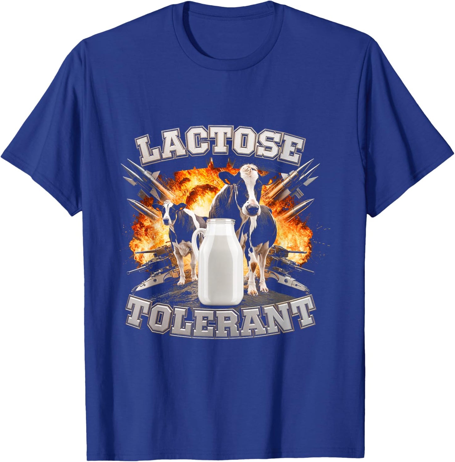 Lactose Tolerant Cows Milk Dairy Humor Milk Lovers T-Shirt - T-Shirt | Royal