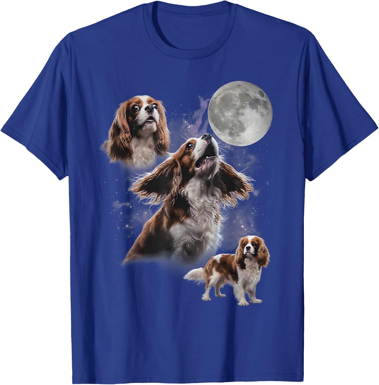 Cavalier King Charles Spaniel Howling At The Moon T-Shirt - T-Shirt | Royal