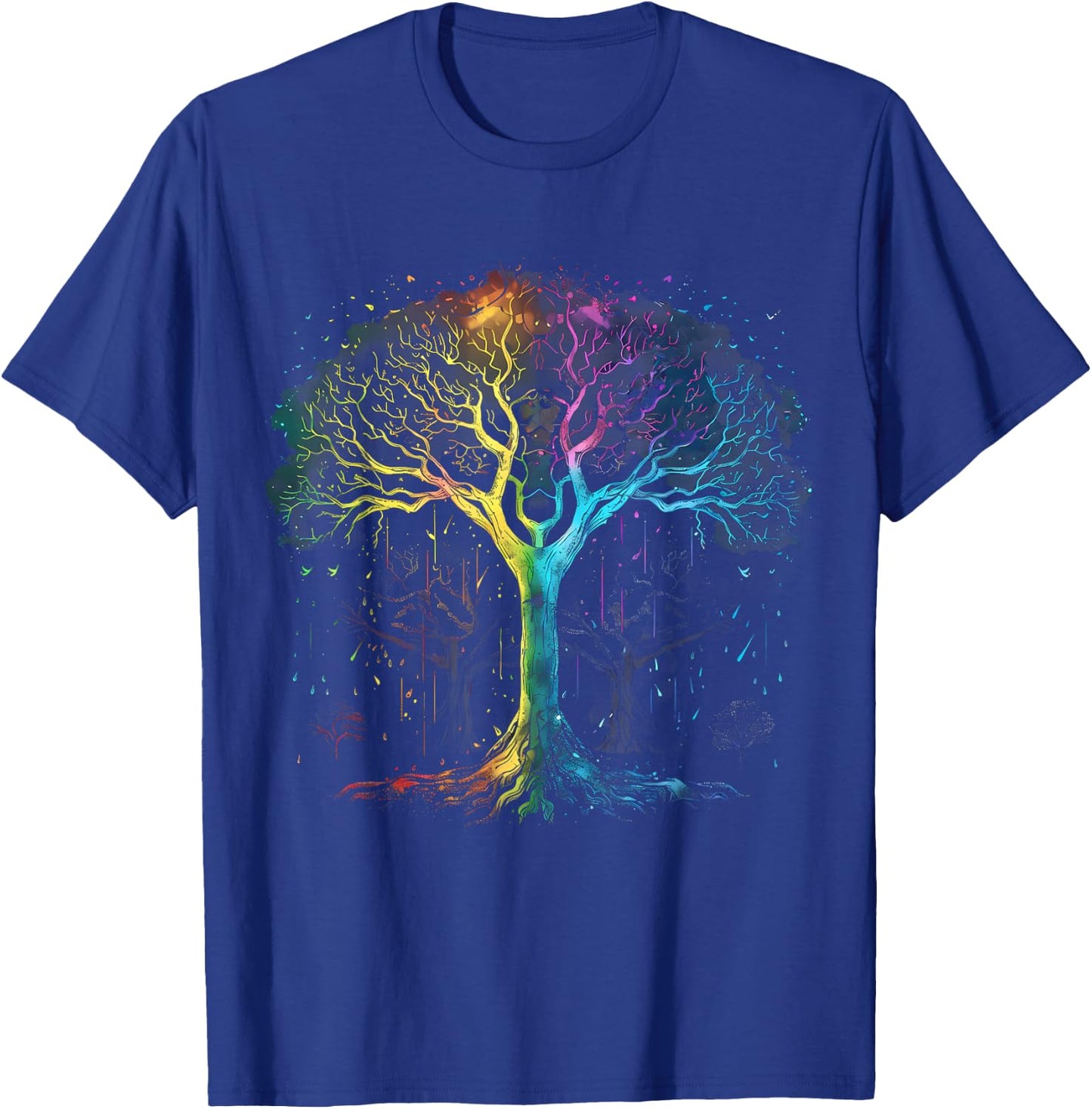 Tree of Life Yggdrasil Rainbow Tree T-Shirt - T-Shirt | Royal