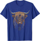 Highland Cow Mandala Animal Art Graphic Highland Cow T-Shirt - T-Shirt | Royal