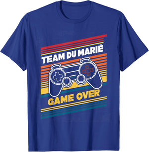 Team Of The Groom Game Over Husband Geek Humour , Black, S T-Shirt - T-Shirt | Royal