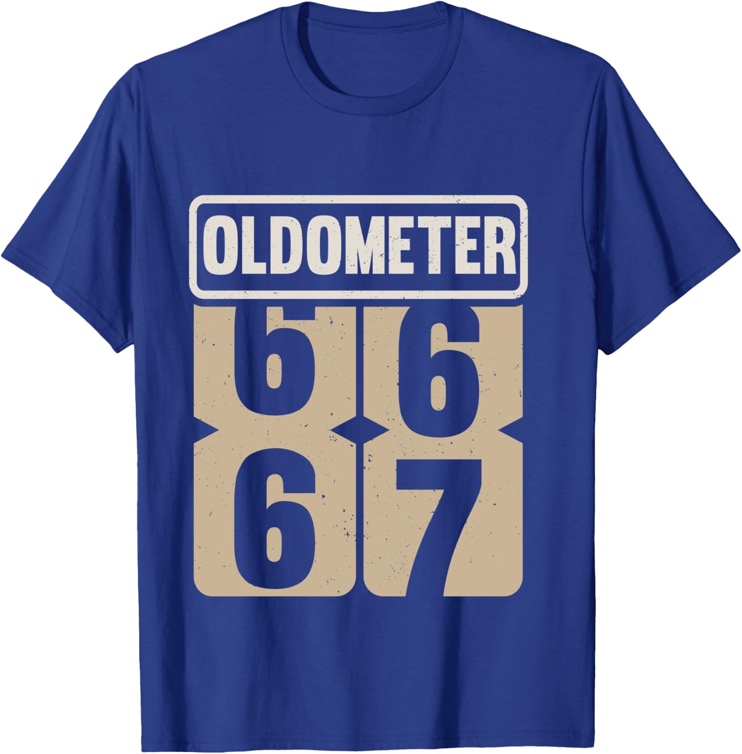 Vintage Legend 67 Years Old Oldometer 66-67 Men Women Bday T-Shirt - T-Shirt | Royal