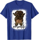 Mom Life Black Women Afro Messy Bun Leopard Mother's Day T-Shirt - T-Shirt | Royal