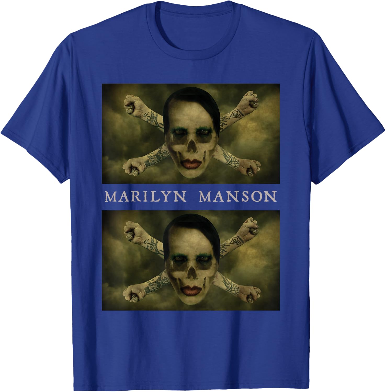 Marilyn Manson – Crossbones , Black, S T-Shirt - T-Shirt | Royal