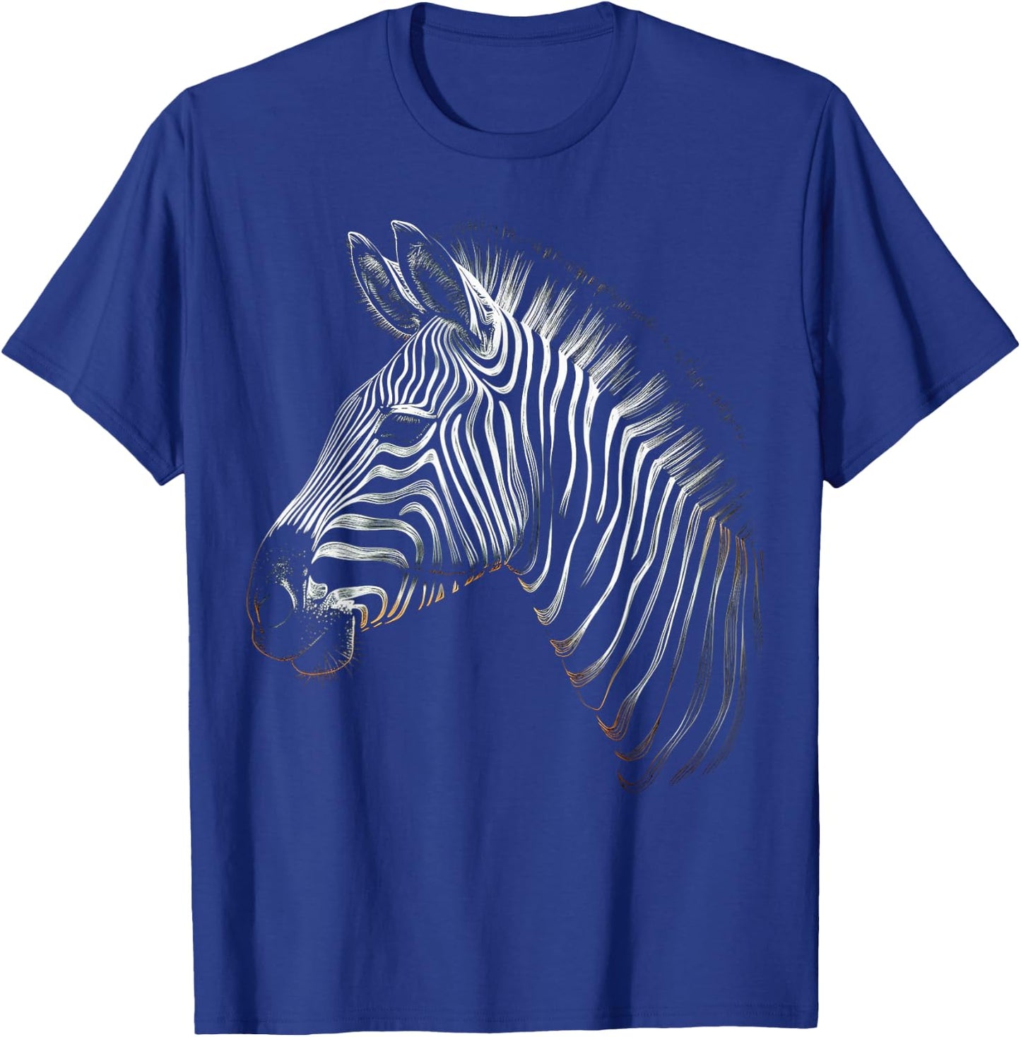 Zebra Lover Artwork | Animal Motif Zebra T-Shirt - T-Shirt | Royal