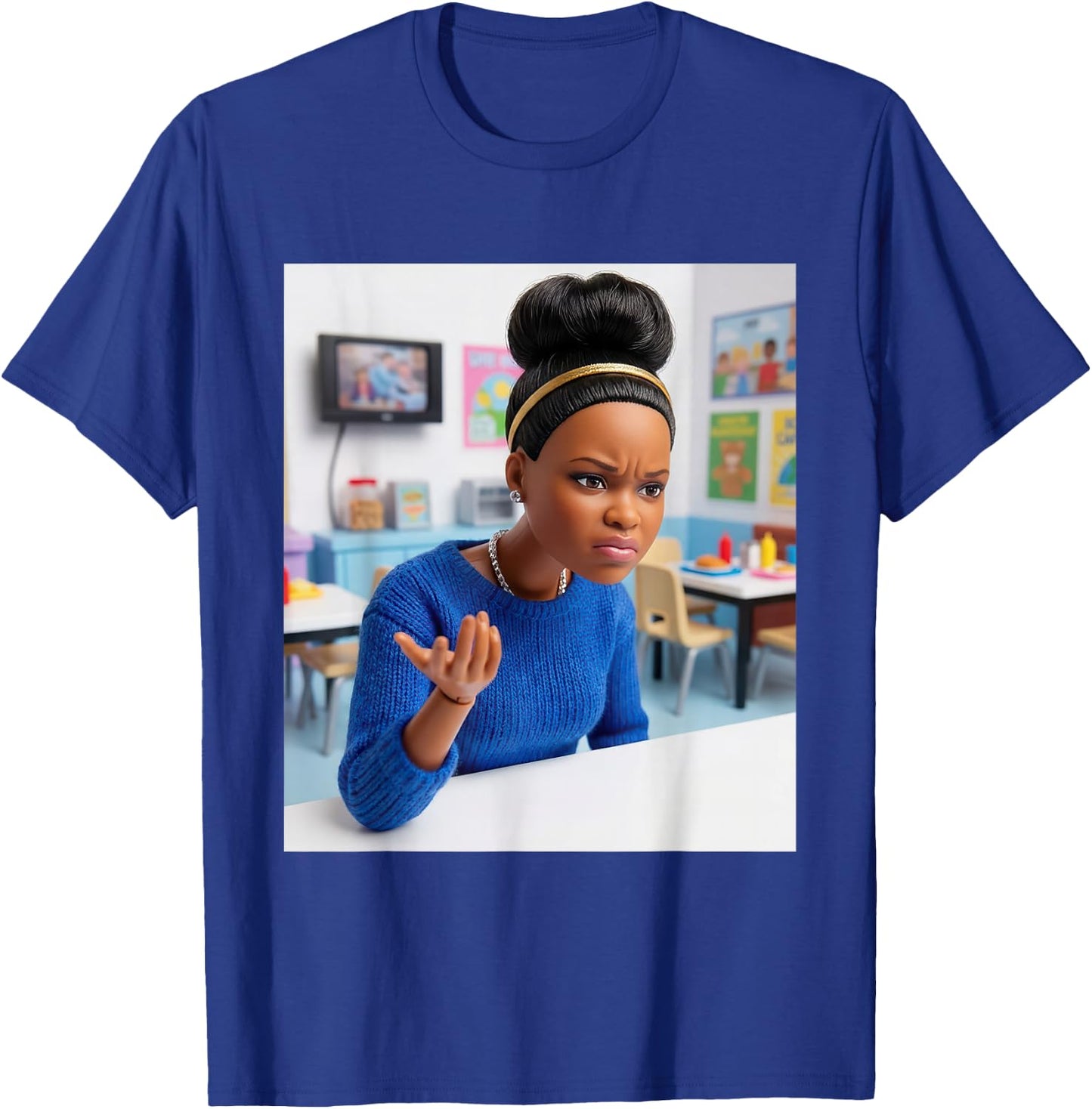 Schwarzes Puppen Humor Lustig Meme Doll Face T-Shirt - T-Shirt | Royal