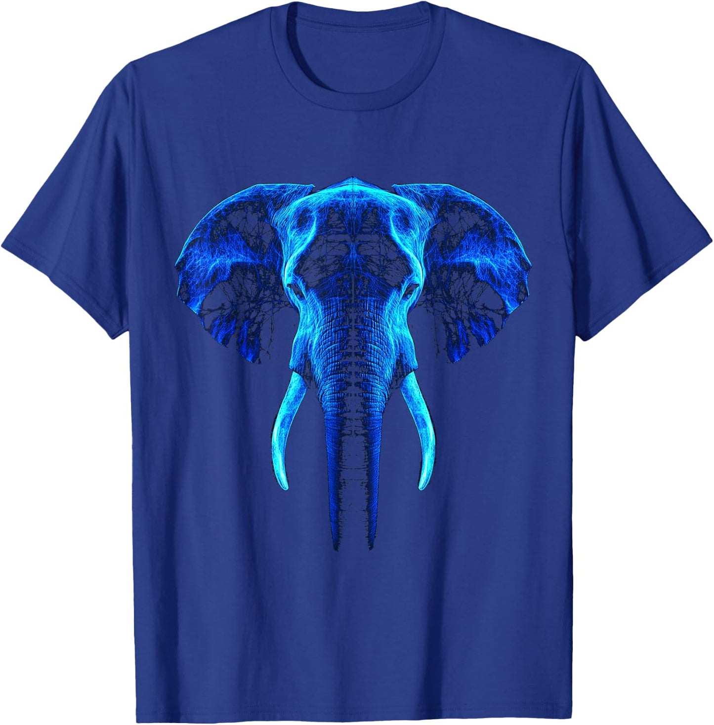 Elephant Blue Eyes Elephant Pattern , Black, S T-Shirt - T-Shirt | Royal