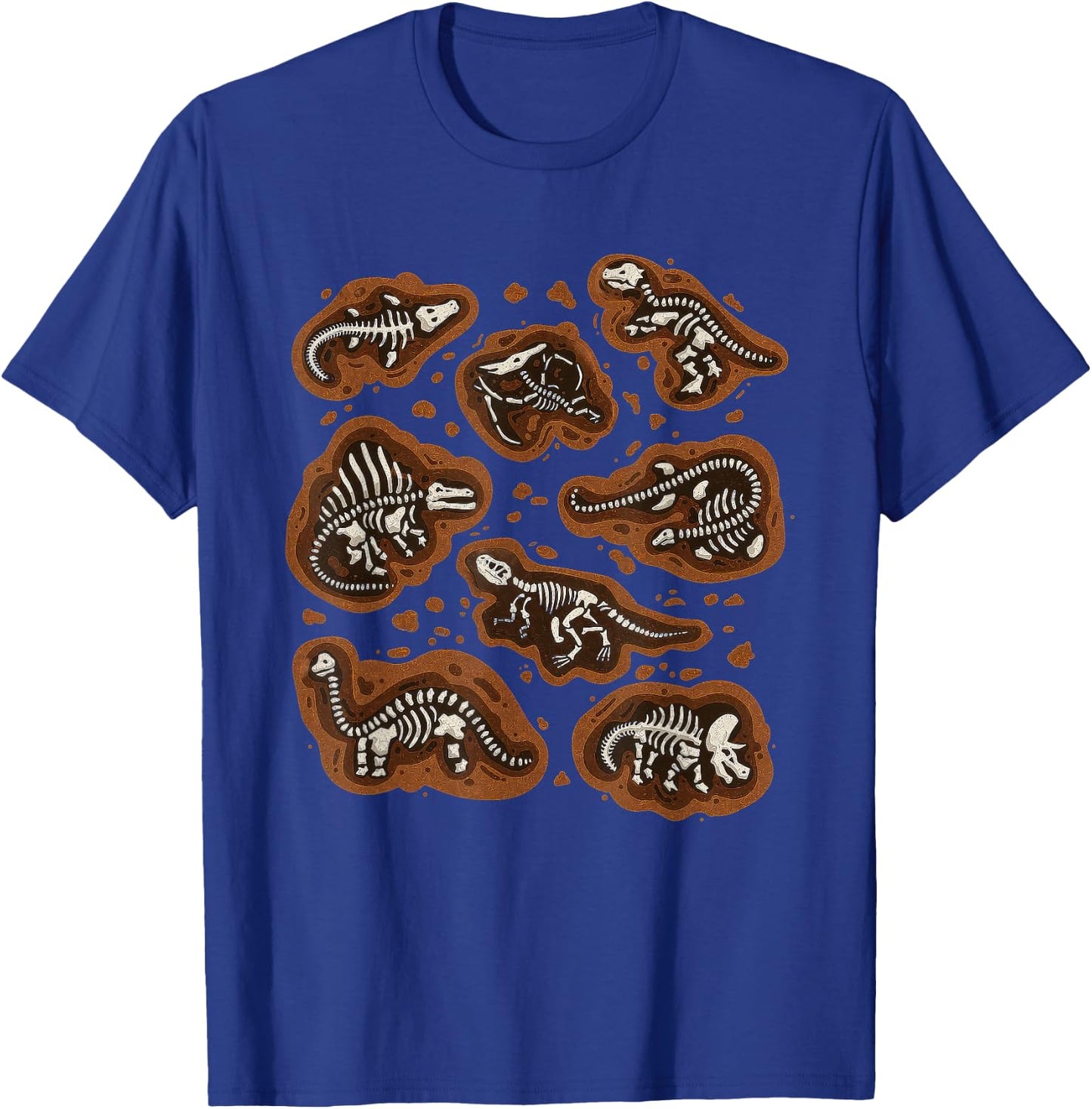 Dinosaur Skeleton Fossil Prehistoric Bones of Dinosaurs T-Shirt - T-Shirt | Royal