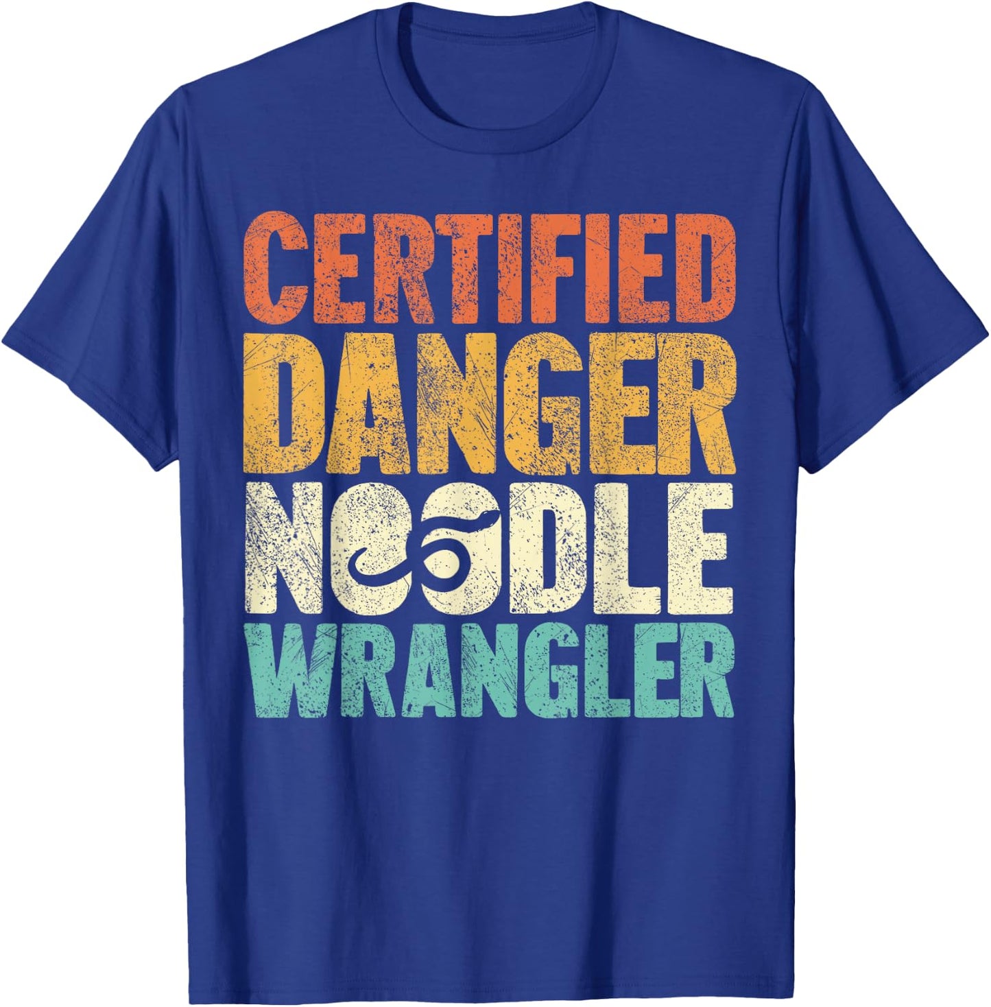 Certified Snake Handler - Danger Noodle Snake T-Shirt - T-Shirt | Royal