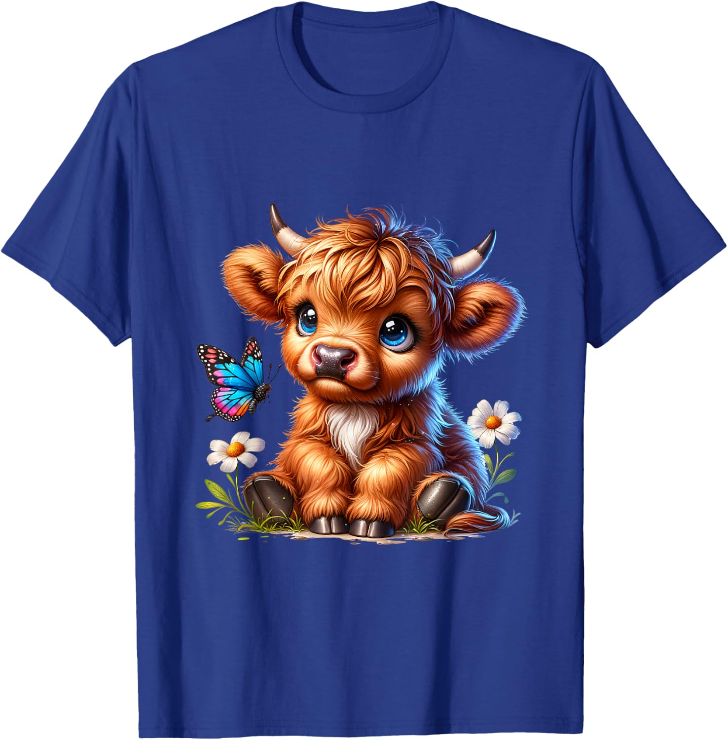 Cow, Scottish Highland Cow, Western Wear, Highland Cow T-Shirt - T-Shirt | Royal