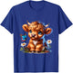 Cow, Scottish Highland Cow, Western Wear, Highland Cow T-Shirt - T-Shirt | Royal