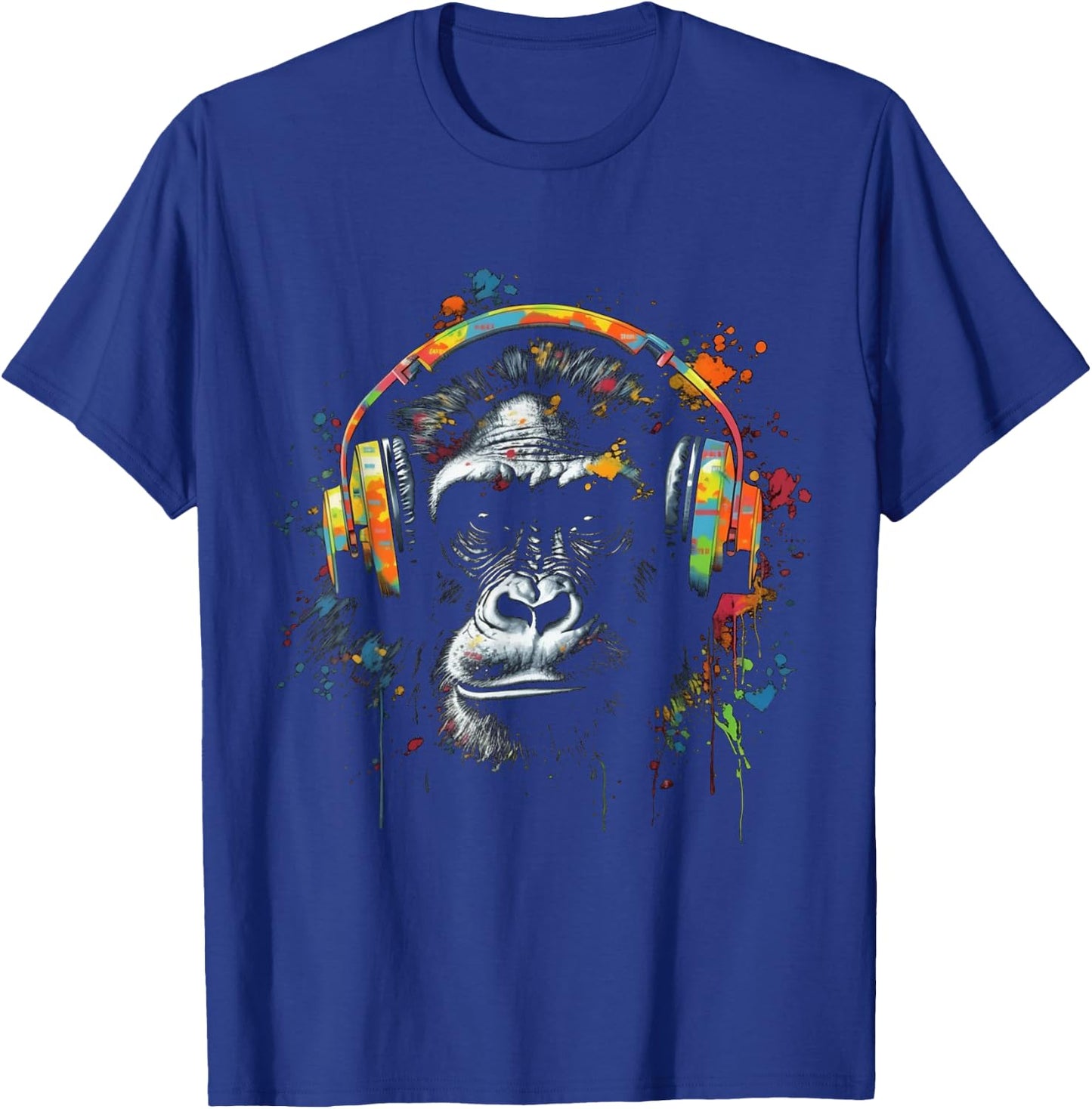 Affe Musik Bunte Musiker Tier Thema Tier Dschungel Kunst Affe T-Shirt - T-Shirt | Royal