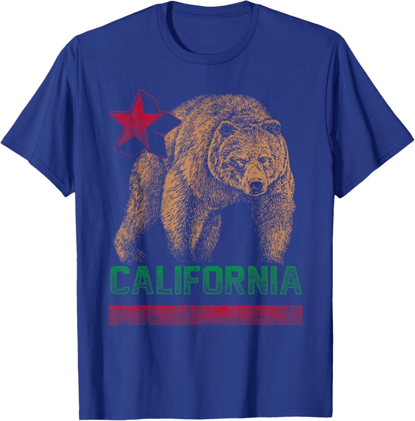 California Bear Republic Vintage Shirt - Cali T-Shirt - T-Shirt | Royal