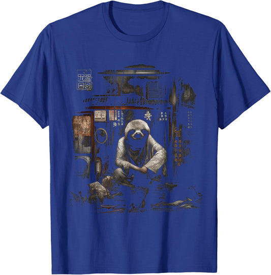 Sloth Fantasy - Animal Art Animal Motif Artwork Sloth T-Shirt - T-Shirt | Royal