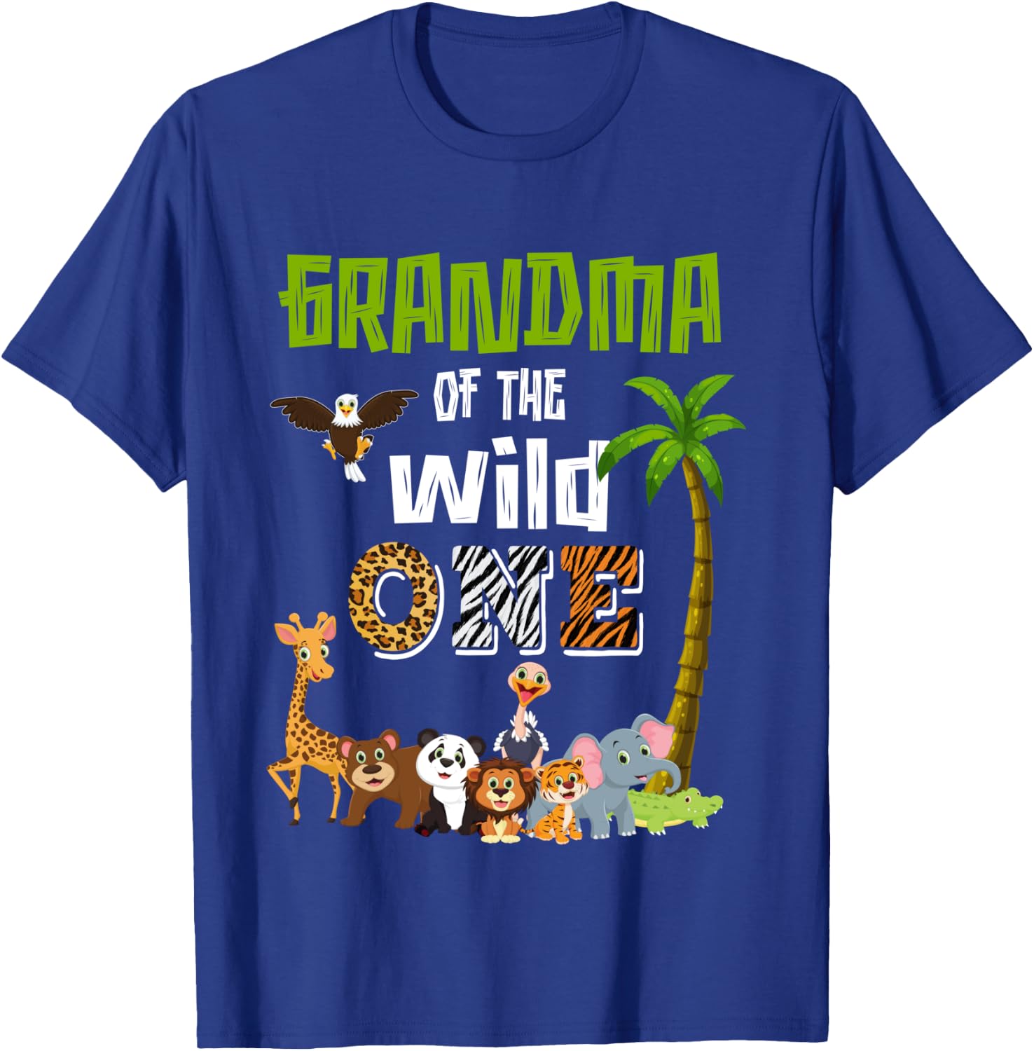 Grandma Of The Wild One Zoo Themed 1st Birthday Party T-Shirt - T-Shirt | Royal