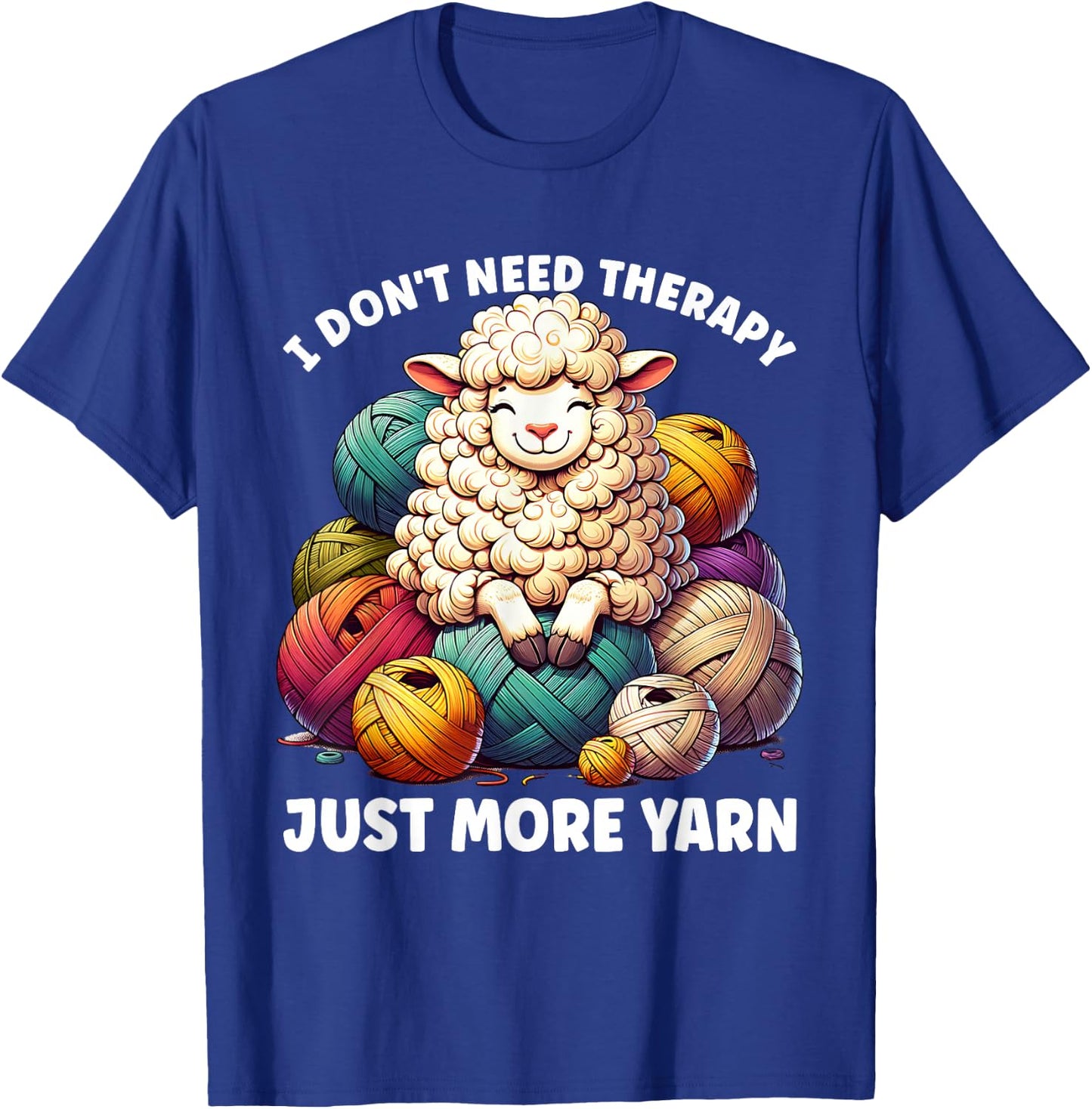 Wool Lover Hnadmade Crochet Sheep Need More Yarn Knitting T-Shirt - T-Shirt | Royal