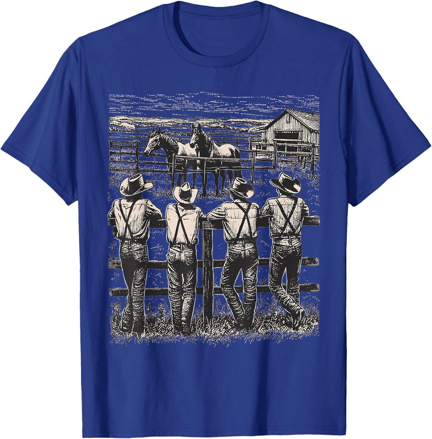 Western Cowboy Howdy Rodeo Team Southern Vintage Herren & Damen T-Shirt - T-Shirt | Royal