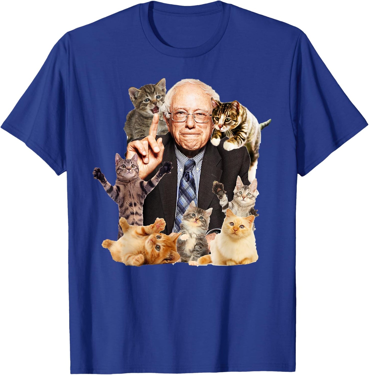 Bernie and Cats - Feel the Purr T-Shirt - T-Shirt | Royal