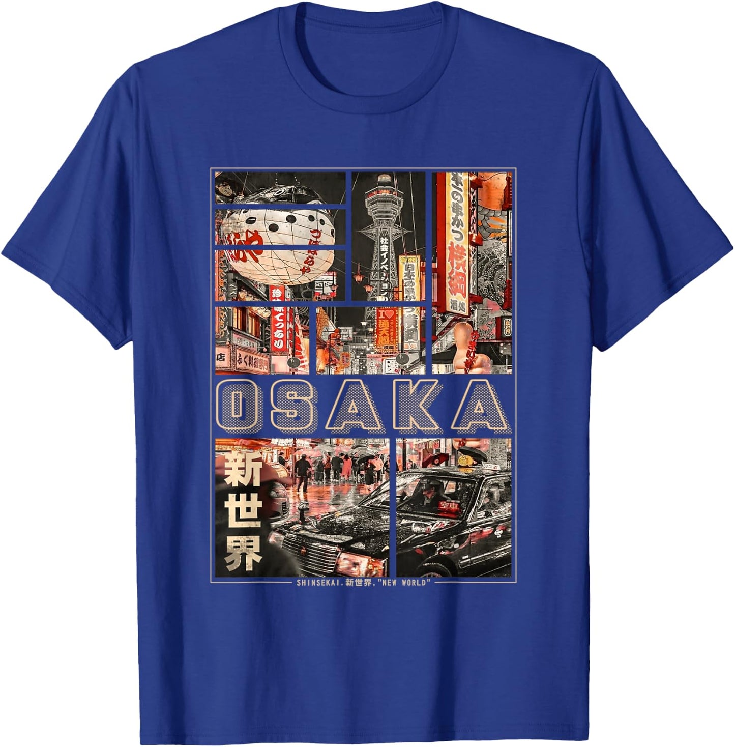 Japan Osaka Vaporwave in Japanese Retro Vibes Aesthetic T-Shirt - T-Shirt | Royal