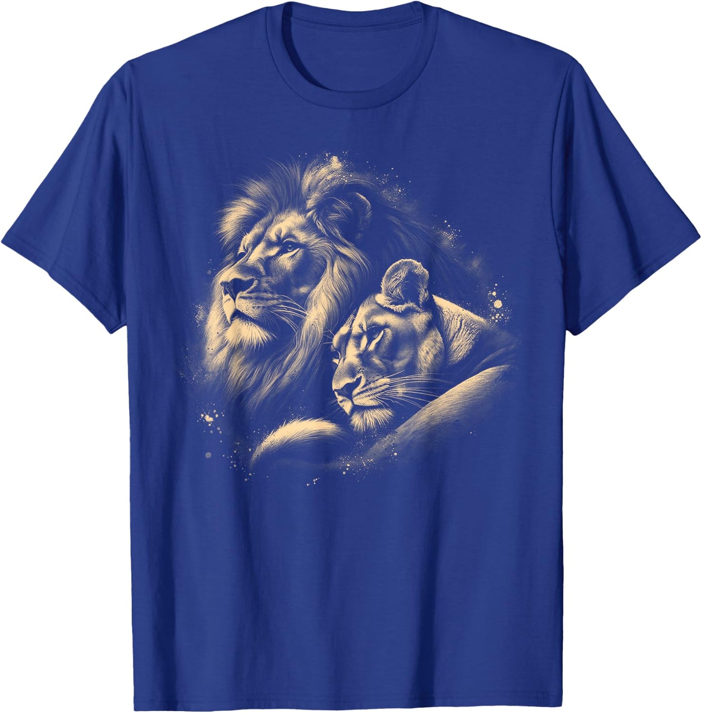 Lion and Lioness Symbol of Love, Loyalty and Partnership , black T-Shirt - T-Shirt | Royal